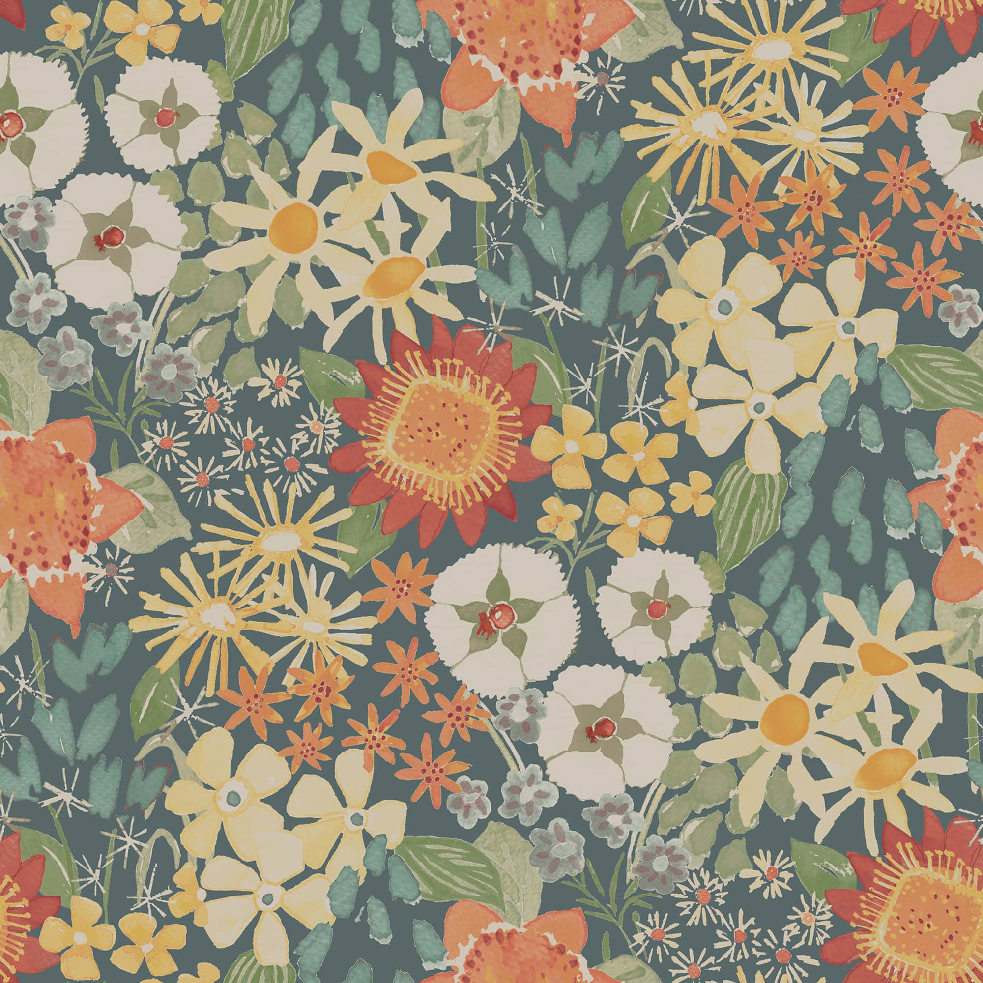 NuWallpaper Sadie Teal Peel & Stick Wallpaper